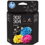 HP Pack de 2 Cartuchos de Tinta Originales 302/304 Negro y Tricolor